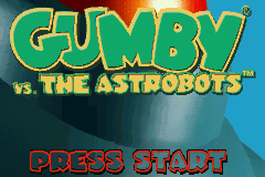 Gumby vs. the Astrobots Title Screen